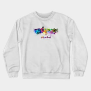 Munbai skyline in watercolor Crewneck Sweatshirt